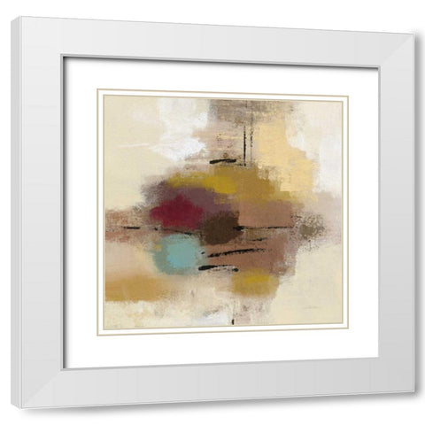 Morello Cherry Abstract I White Modern Wood Framed Art Print with Double Matting by Vassileva, Silvia