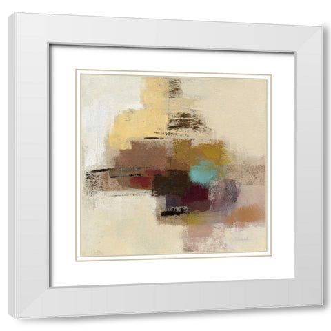 Morello Cherry Abstract II White Modern Wood Framed Art Print with Double Matting by Vassileva, Silvia