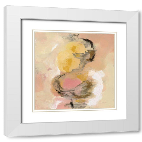 Peony Aroma I White Modern Wood Framed Art Print with Double Matting by Vassileva, Silvia