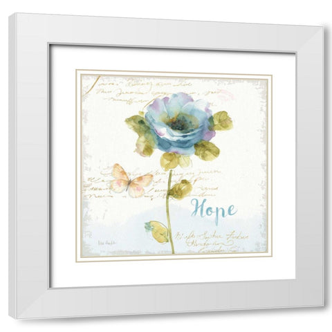 Rainbow Seeds Floral VII Hope Sq White Modern Wood Framed Art Print with Double Matting by Audit, Lisa