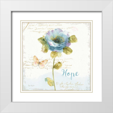 Rainbow Seeds Floral VII Hope Sq White Modern Wood Framed Art Print with Double Matting by Audit, Lisa