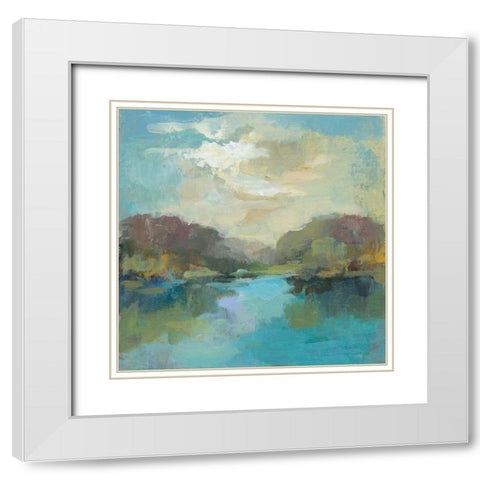 Mini Landscape White Modern Wood Framed Art Print with Double Matting by Vassileva, Silvia