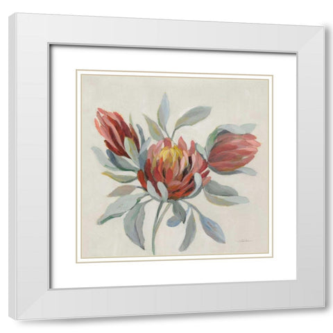 Field Bloom I White Modern Wood Framed Art Print with Double Matting by Vassileva, Silvia