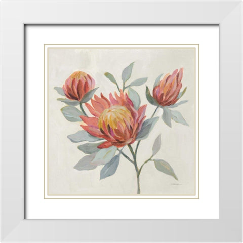 Field Bloom II White Modern Wood Framed Art Print with Double Matting by Vassileva, Silvia