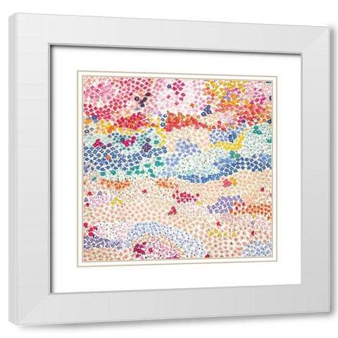 Hours of Flowers II White Modern Wood Framed Art Print with Double Matting by Davis, Joan E.