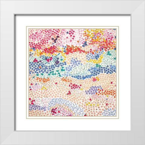 Hours of Flowers II White Modern Wood Framed Art Print with Double Matting by Davis, Joan E.