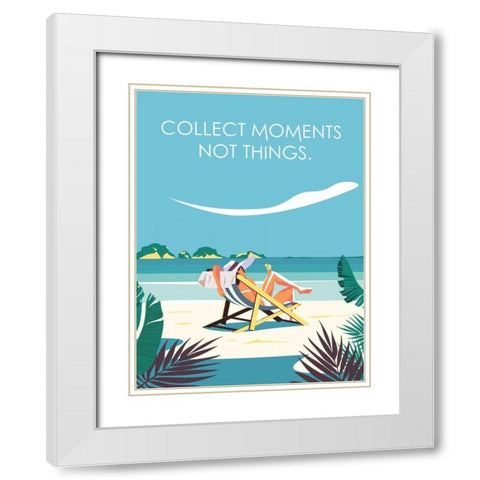 Collect Moments White Modern Wood Framed Art Print with Double Matting by Escalante, Omar