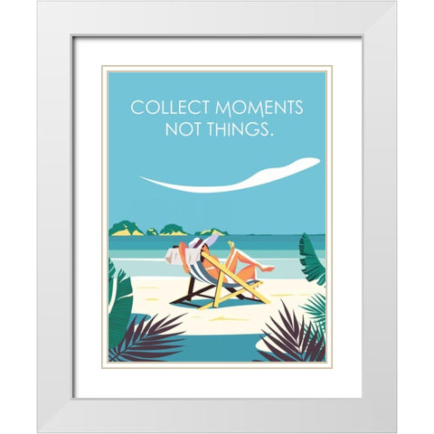 Collect Moments White Modern Wood Framed Art Print with Double Matting by Escalante, Omar