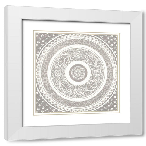 Hemma III Neutral Crop White Modern Wood Framed Art Print with Double Matting by Lovell, Kathrine