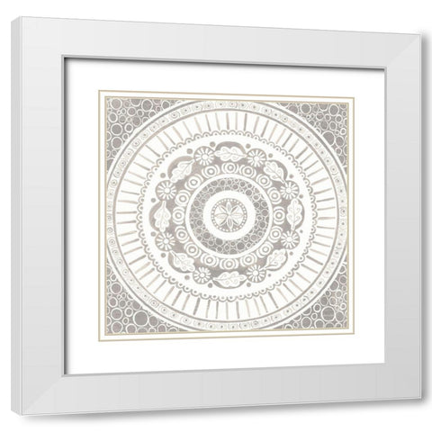 Hemma IV Neutral Crop White Modern Wood Framed Art Print with Double Matting by Lovell, Kathrine