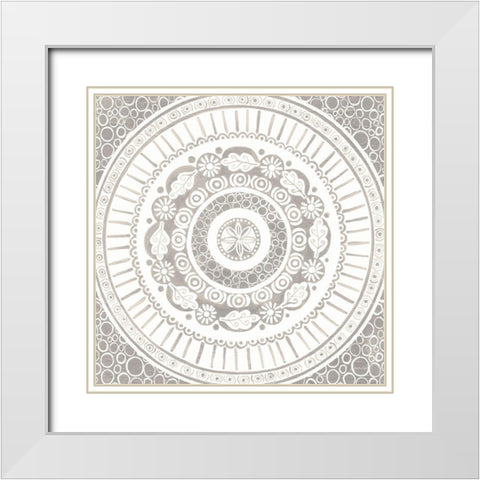 Hemma IV Neutral Crop White Modern Wood Framed Art Print with Double Matting by Lovell, Kathrine