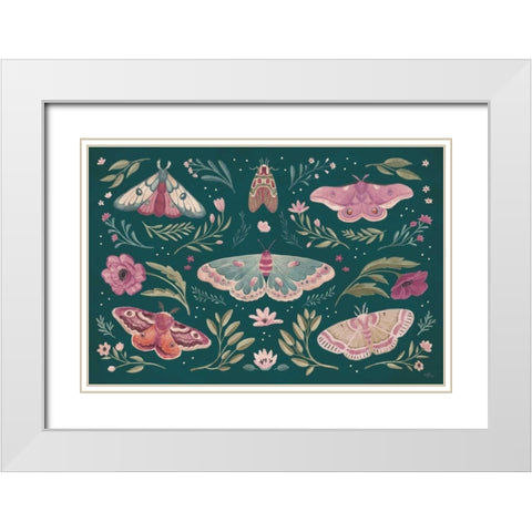 Winged Study I Plum White Modern Wood Framed Art Print with Double Matting by Penner, Janelle