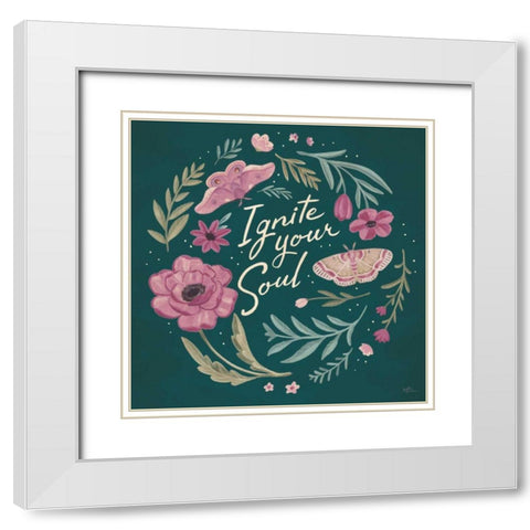 Winged Study IV Plum White Modern Wood Framed Art Print with Double Matting by Penner, Janelle