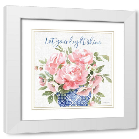 From the East II White Modern Wood Framed Art Print with Double Matting by Grove, Beth