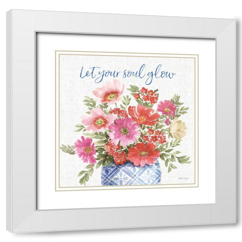 From the East III White Modern Wood Framed Art Print with Double Matting by Grove, Beth