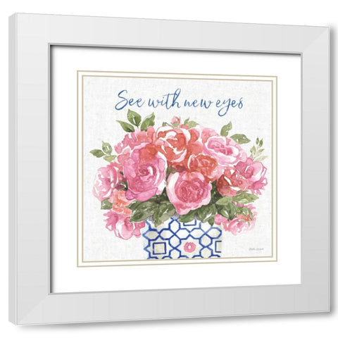 From the East IV White Modern Wood Framed Art Print with Double Matting by Grove, Beth