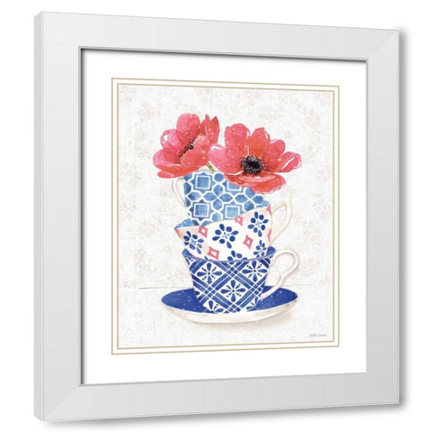 From the East VII White Modern Wood Framed Art Print with Double Matting by Grove, Beth