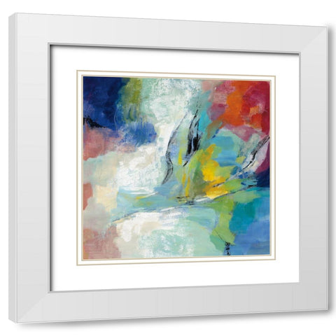 Vibrant Rainbow White Modern Wood Framed Art Print with Double Matting by Vassileva, Silvia