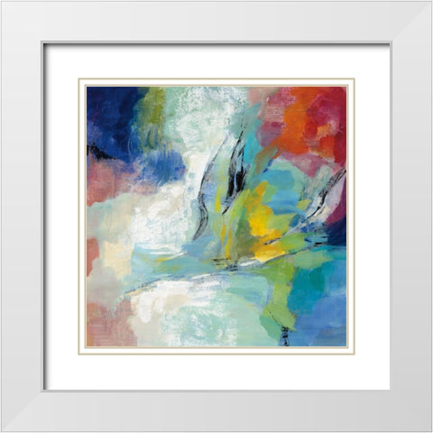 Vibrant Rainbow White Modern Wood Framed Art Print with Double Matting by Vassileva, Silvia