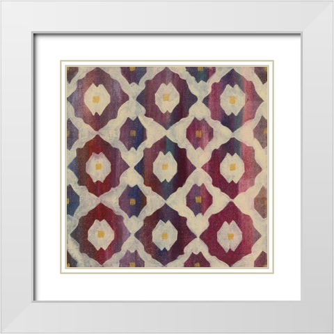 Boho Lattice II White Modern Wood Framed Art Print with Double Matting by Vassileva, Silvia