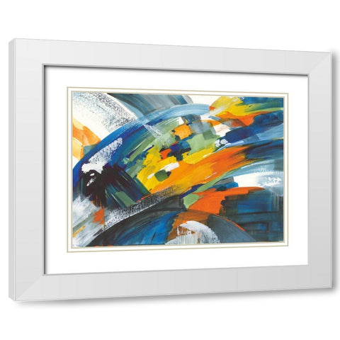 Trataka White Modern Wood Framed Art Print with Double Matting by Nai, Danhui