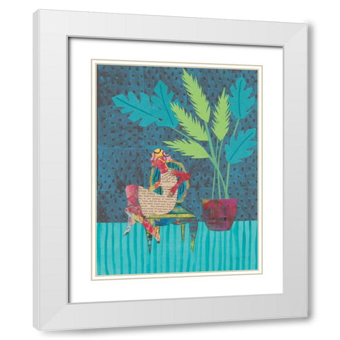 Home Oasis White Modern Wood Framed Art Print with Double Matting by Prahl, Courtney