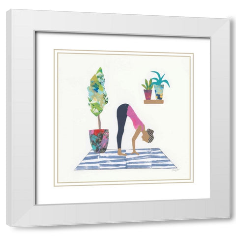 Namaste III White Modern Wood Framed Art Print with Double Matting by Prahl, Courtney
