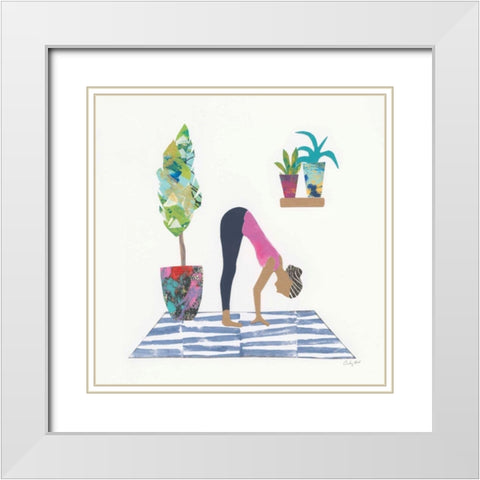 Namaste III White Modern Wood Framed Art Print with Double Matting by Prahl, Courtney