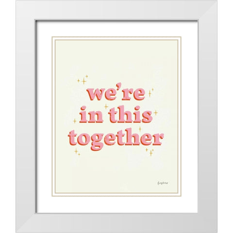 In This Together White Modern Wood Framed Art Print with Double Matting by Thorns, Becky