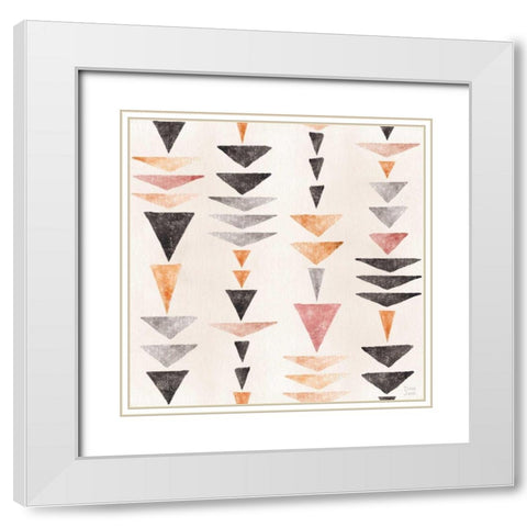 Kasbah Crush Pattern IIA White Modern Wood Framed Art Print with Double Matting by June, Dina