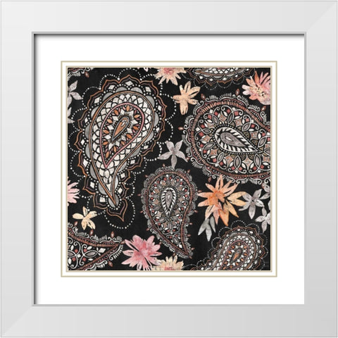 Kasbah Crush Pattern IIIB White Modern Wood Framed Art Print with Double Matting by June, Dina