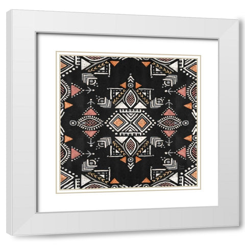 Kasbah Crush Pattern VIB White Modern Wood Framed Art Print with Double Matting by June, Dina