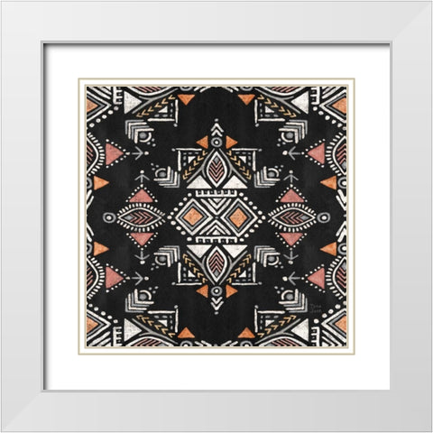 Kasbah Crush Pattern VIB White Modern Wood Framed Art Print with Double Matting by June, Dina