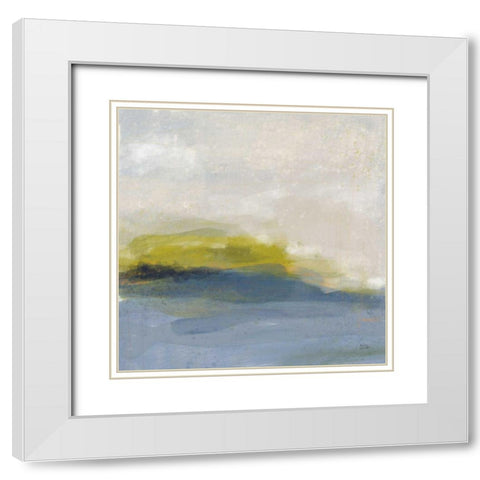 River Town White Modern Wood Framed Art Print with Double Matting by Averinos, Melissa