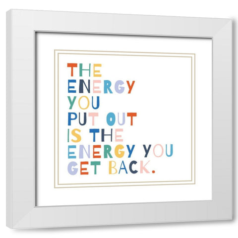 Rainbow Words II White Modern Wood Framed Art Print with Double Matting by Hershey, Moira