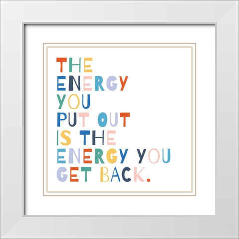 Rainbow Words II White Modern Wood Framed Art Print with Double Matting by Hershey, Moira