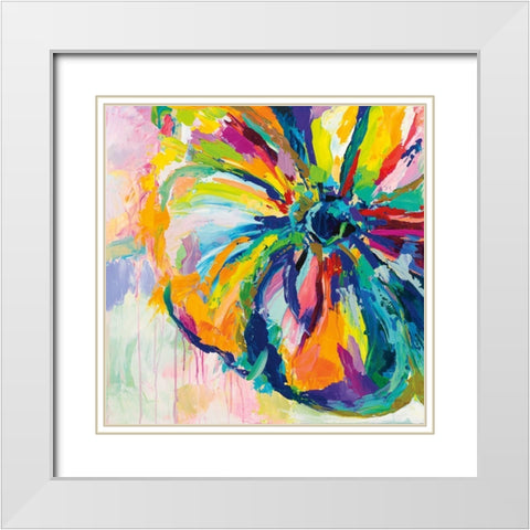 Engaging White Modern Wood Framed Art Print with Double Matting by Vertentes, Jeanette