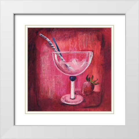 Cheers III White Modern Wood Framed Art Print with Double Matting by Vassileva, Silvia