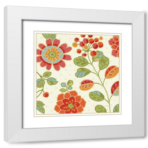 Summer Palette I White Modern Wood Framed Art Print with Double Matting by Audit, Lisa
