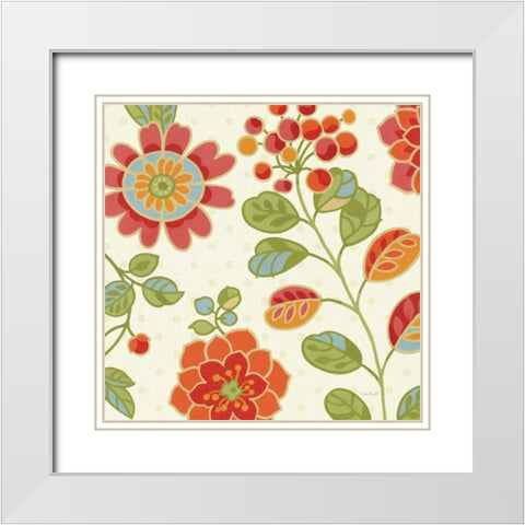 Summer Palette I White Modern Wood Framed Art Print with Double Matting by Audit, Lisa