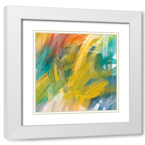Spectrum White Modern Wood Framed Art Print with Double Matting by Averinos, Melissa