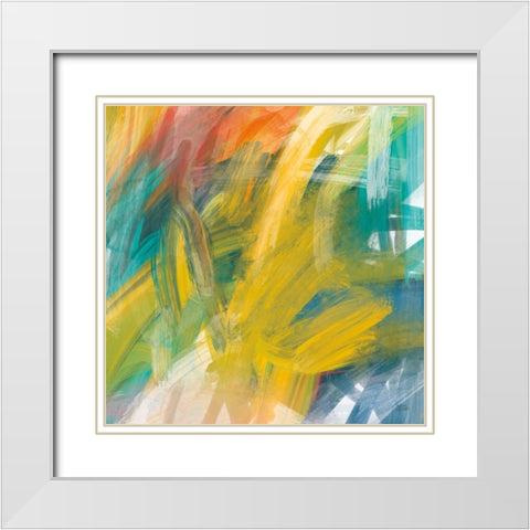 Spectrum White Modern Wood Framed Art Print with Double Matting by Averinos, Melissa
