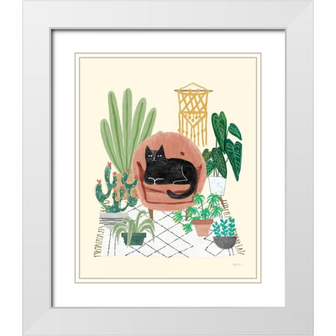 Urban Jungle III White Modern Wood Framed Art Print with Double Matting by Urban, Mary