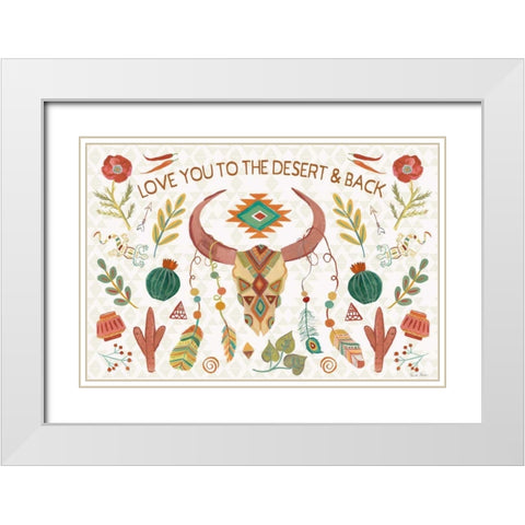 Southwest Vibes I White Modern Wood Framed Art Print with Double Matting by Zaman, Farida