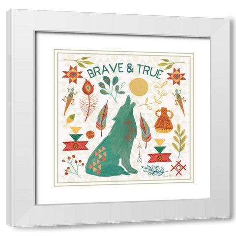 Southwest Vibes II White Modern Wood Framed Art Print with Double Matting by Zaman, Farida