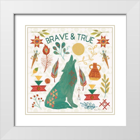 Southwest Vibes II White Modern Wood Framed Art Print with Double Matting by Zaman, Farida