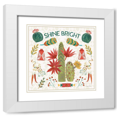 Southwest Vibes IV White Modern Wood Framed Art Print with Double Matting by Zaman, Farida