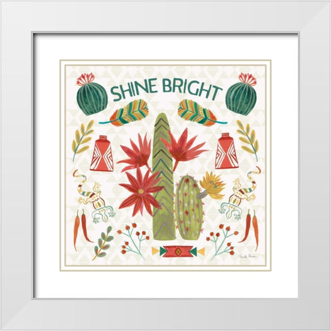 Southwest Vibes IV White Modern Wood Framed Art Print with Double Matting by Zaman, Farida