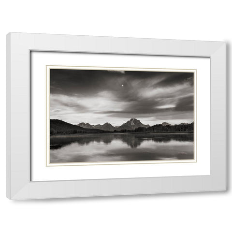 Oxbow Bend White Modern Wood Framed Art Print with Double Matting by Majchrowicz, Alan