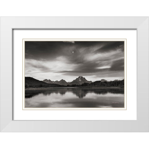 Oxbow Bend White Modern Wood Framed Art Print with Double Matting by Majchrowicz, Alan